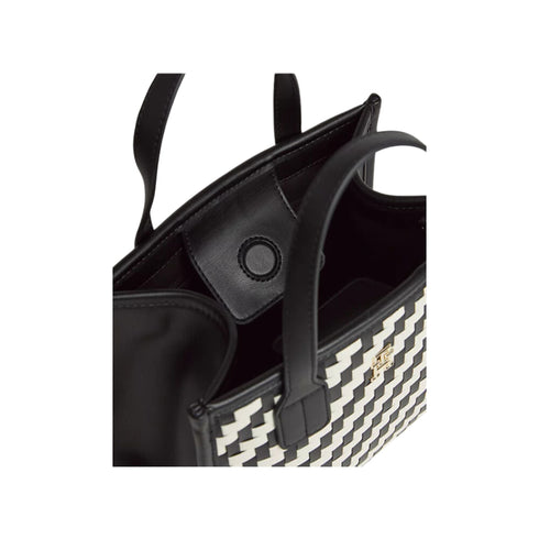 Tommy Hilfiger Borsa a mano Borsa Donna con righe zigzag Nero burro - Francavilla Moda